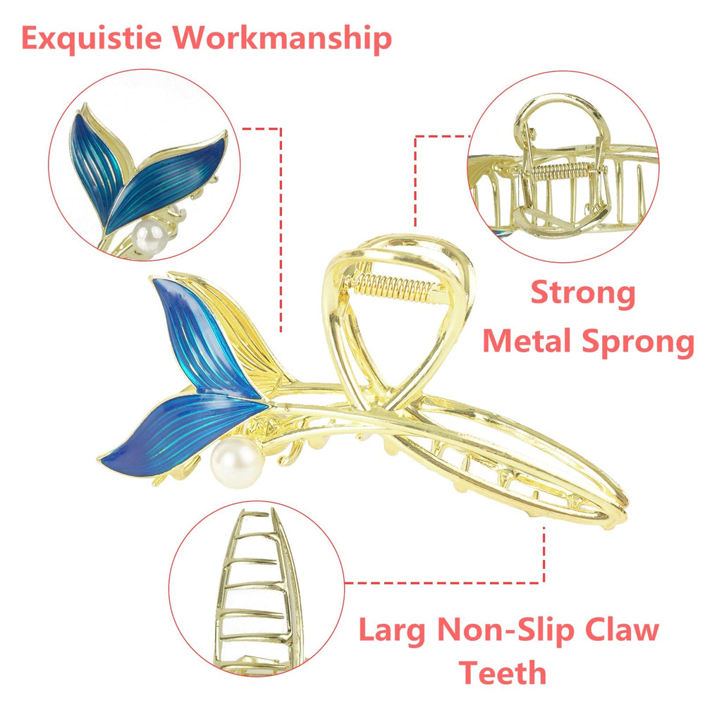 REALHUNLEE flower metal hair clip tulip in gold adds secure hold and vibrant daily flair