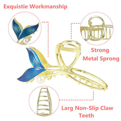 REALHUNLEE flower metal hair clip tulip in gold adds secure hold and vibrant daily flair