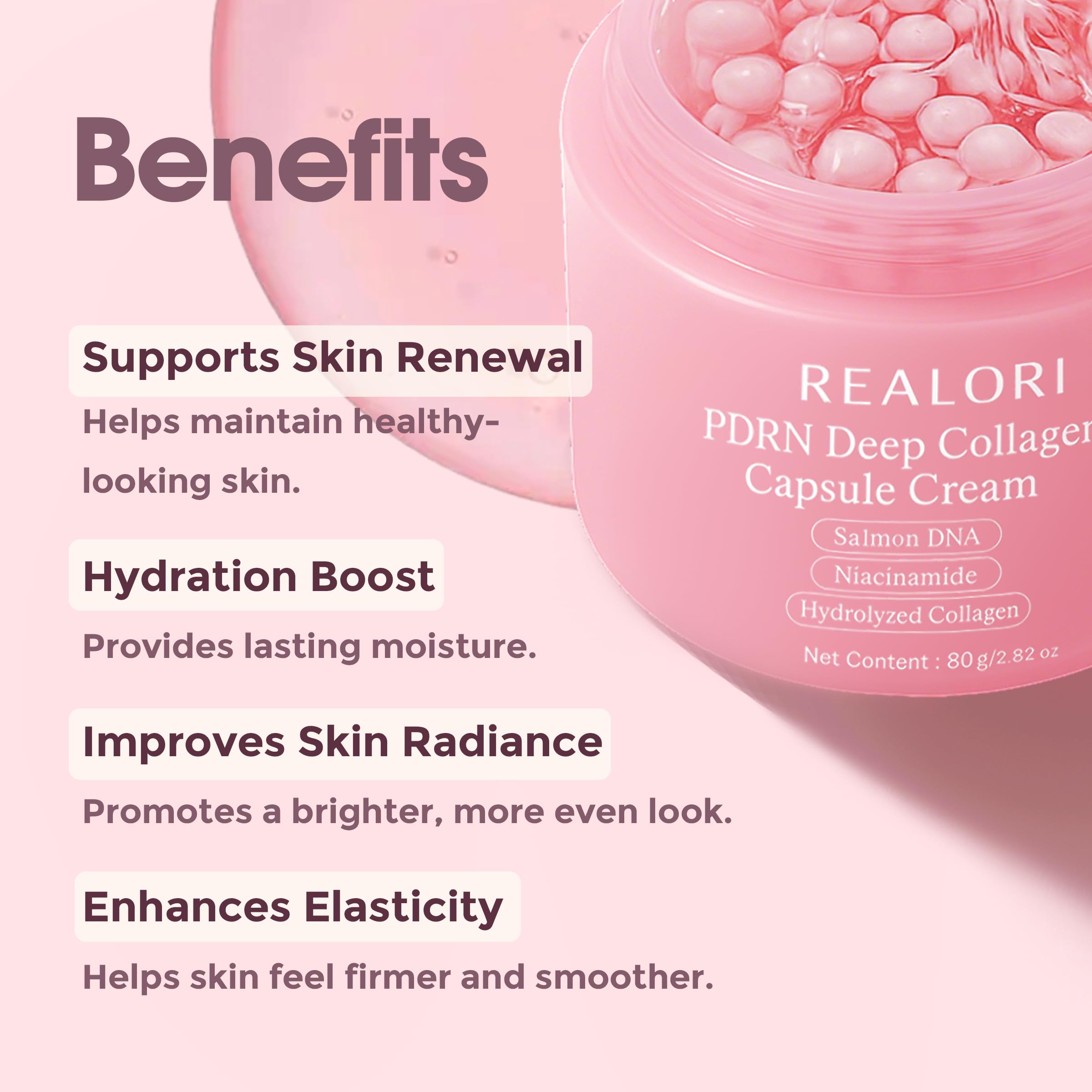 Realori PDRN Capsule Cream jar reveals dual textures for rejuvenating skincare