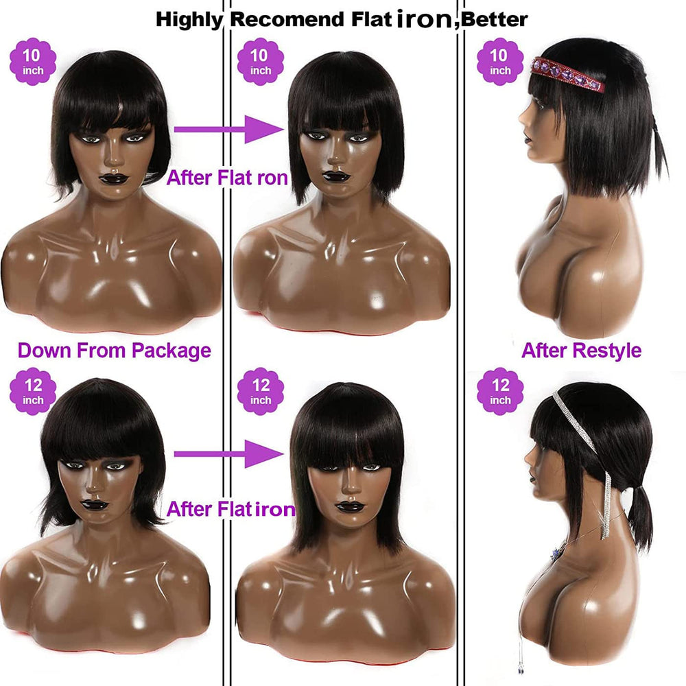 Rebasar bangs length adjustment guide—trim to fit your face shape