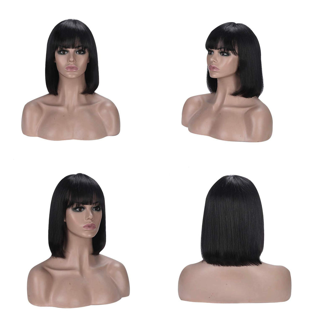 Rebasar Brazilian straight hair no lace front—sleek, versatile texture