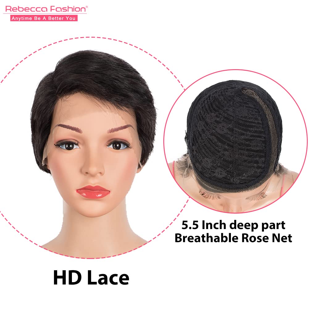 Rebecca Fashion HD lace front close up showing seamless melt and natural hairline
