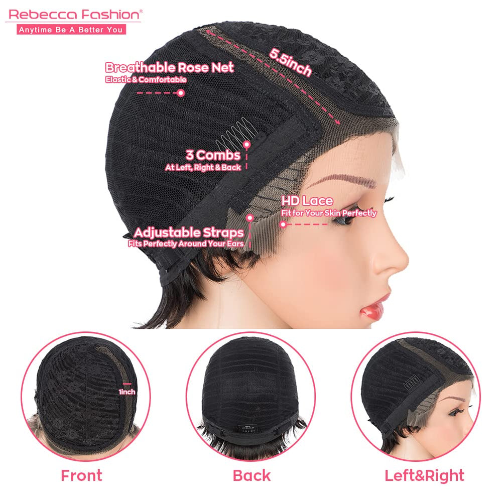 Rebecca Fashion natural color human hair wig for versatile styling