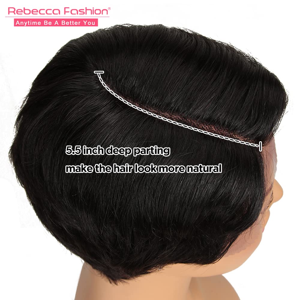 Rebecca Fashion pre plucked baby hair detail for realistic styling