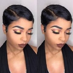 Rebecca Fashion short pixie cut lace front wig with natural hairline for daily wear