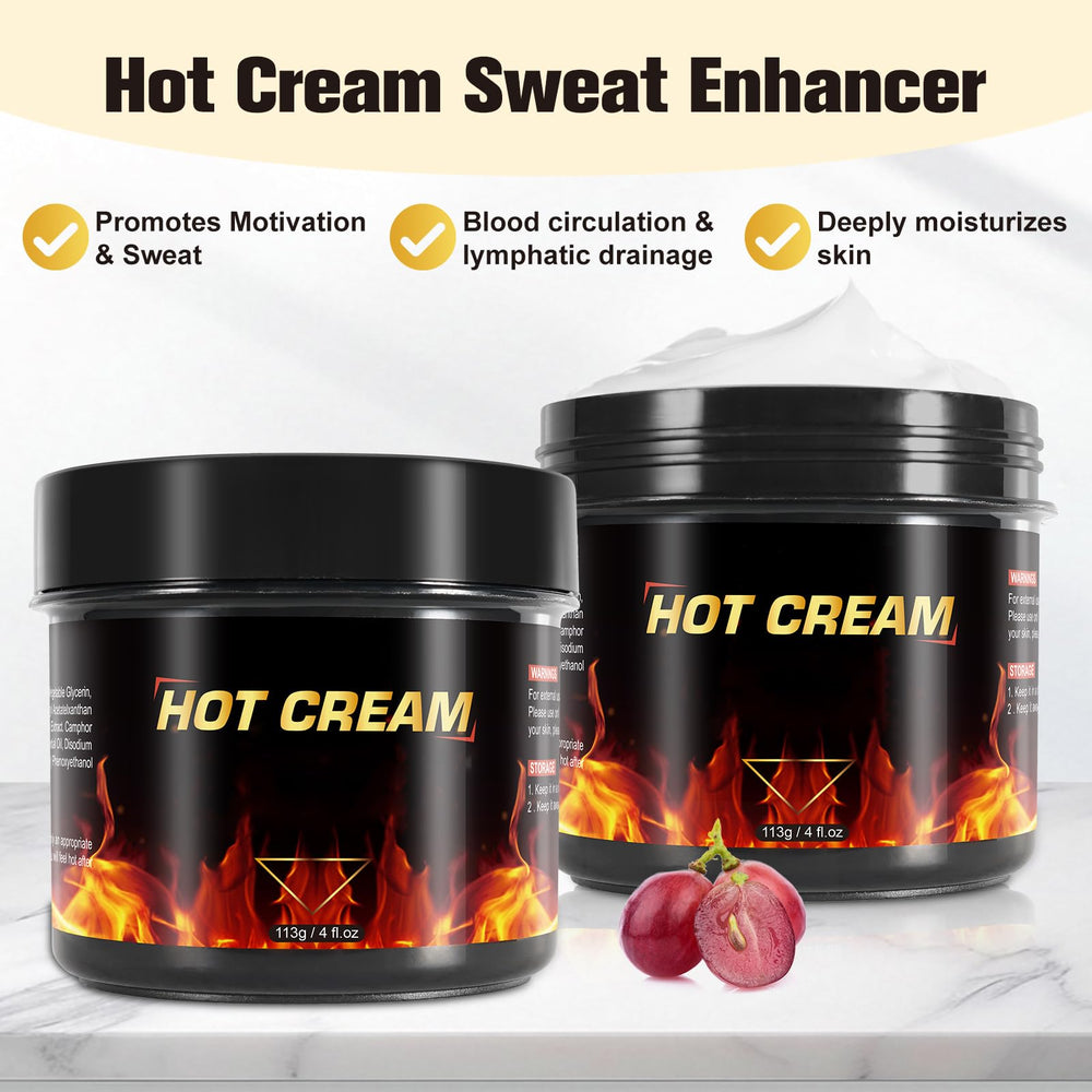 REBODUM Hot Sweat Cream pack shot highlights convenient two tube packaging for active days