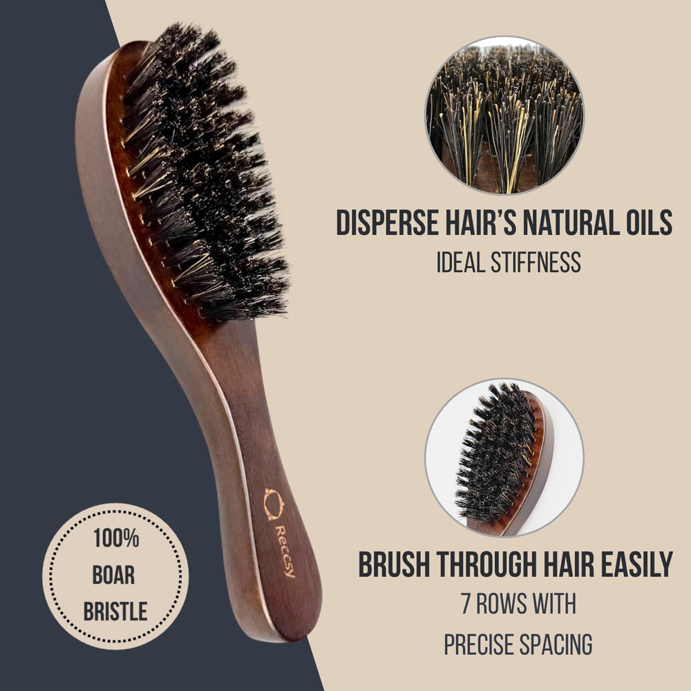 Reccsy bamboo comb with fine and wide teeth detangles hair