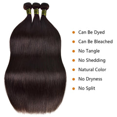 RECIFEYA straight bundles 26in natural black strands ready to blend with your hair