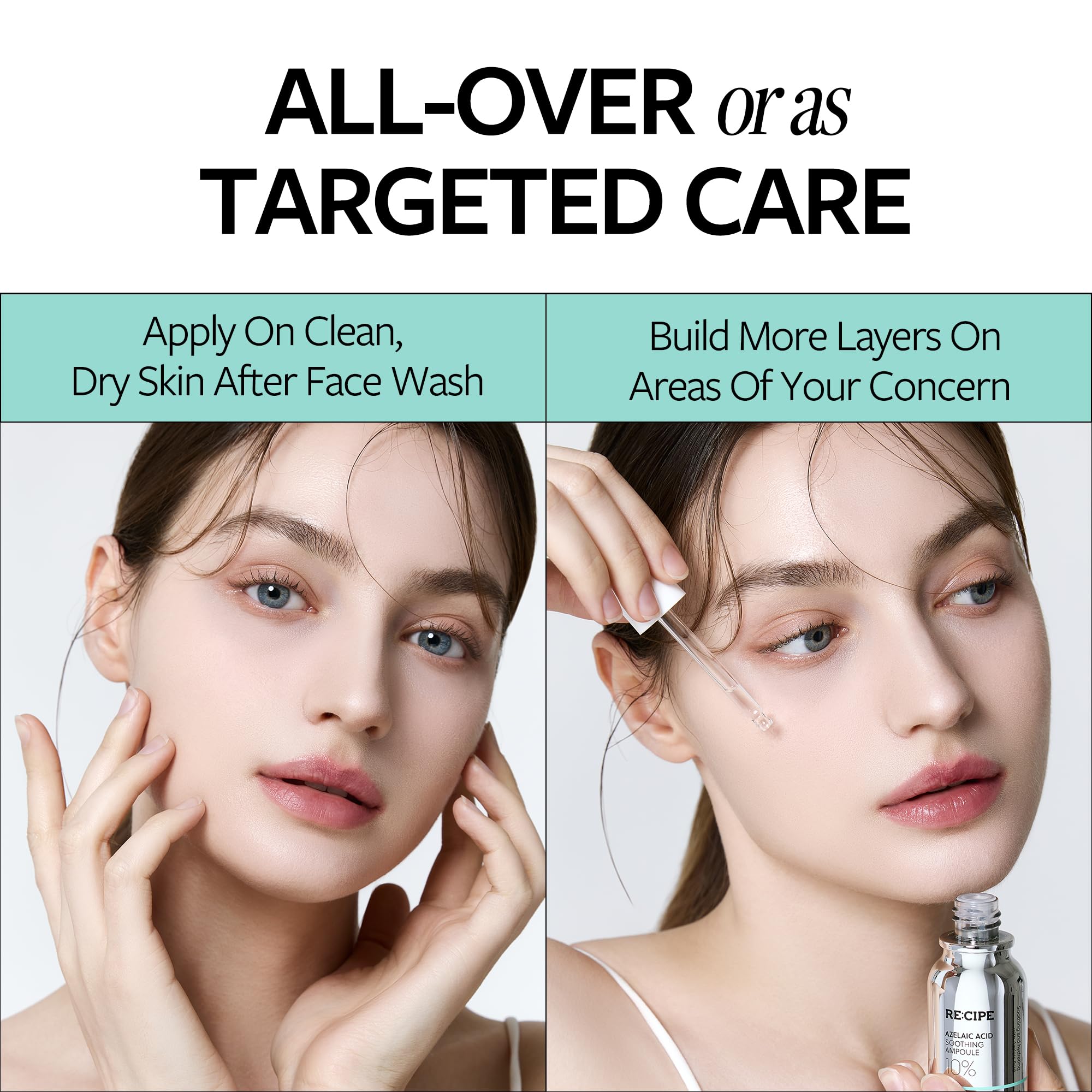 RE:CIPE Azelaic Acid 10 dropper dispense shows precise dosing for gentle care