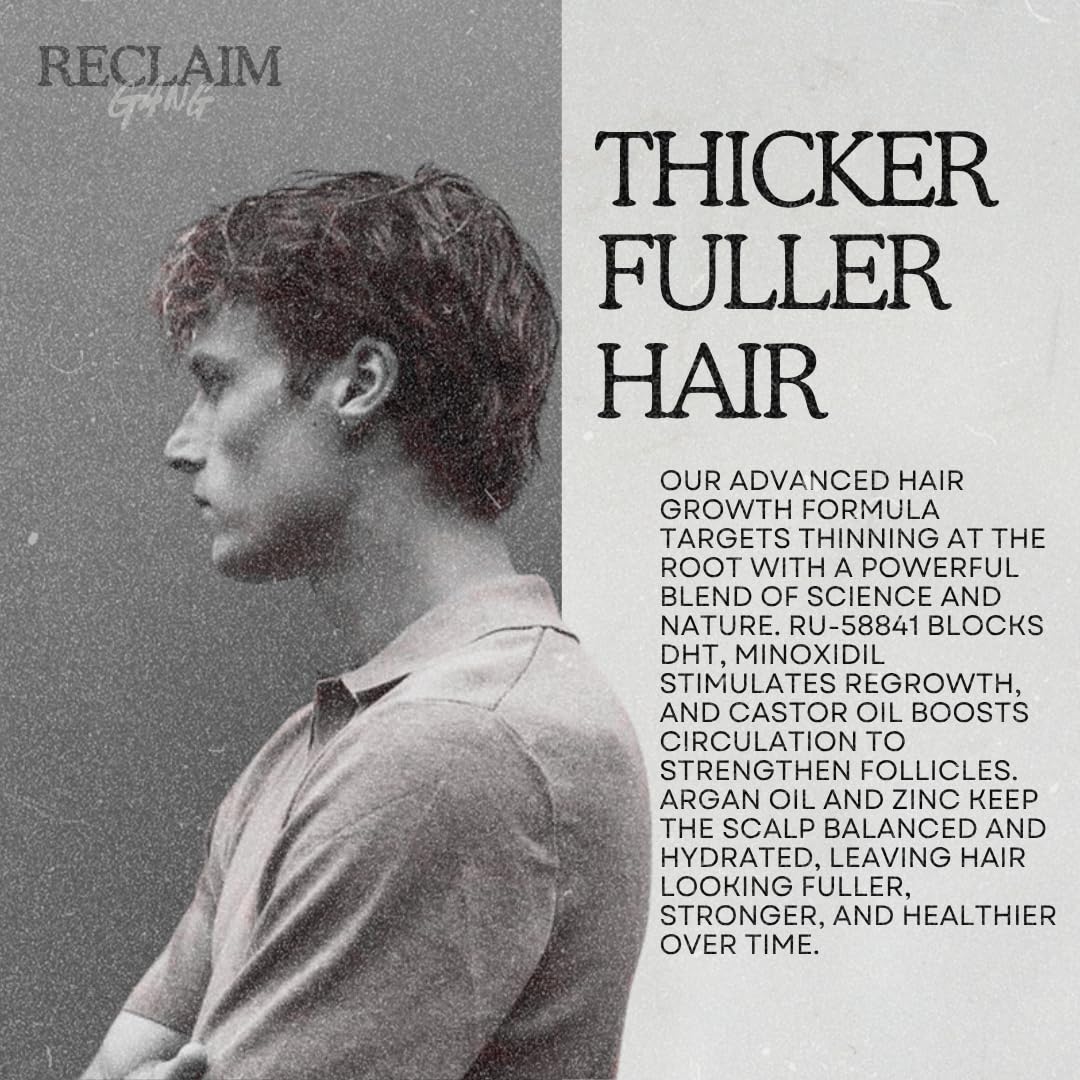 Reclaim Gang hair growth serum scene application shows easy daily use for steady routine