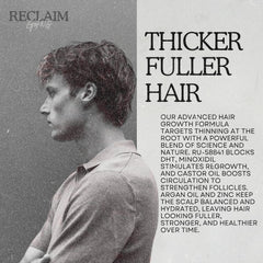 Reclaim Gang hair growth serum scene application shows easy daily use for steady routine