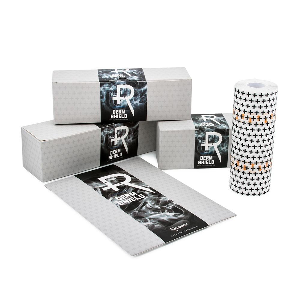 Recovery Aftercare Derm Shield tattoo bandage vibrant ink protection helps keep artwork intact