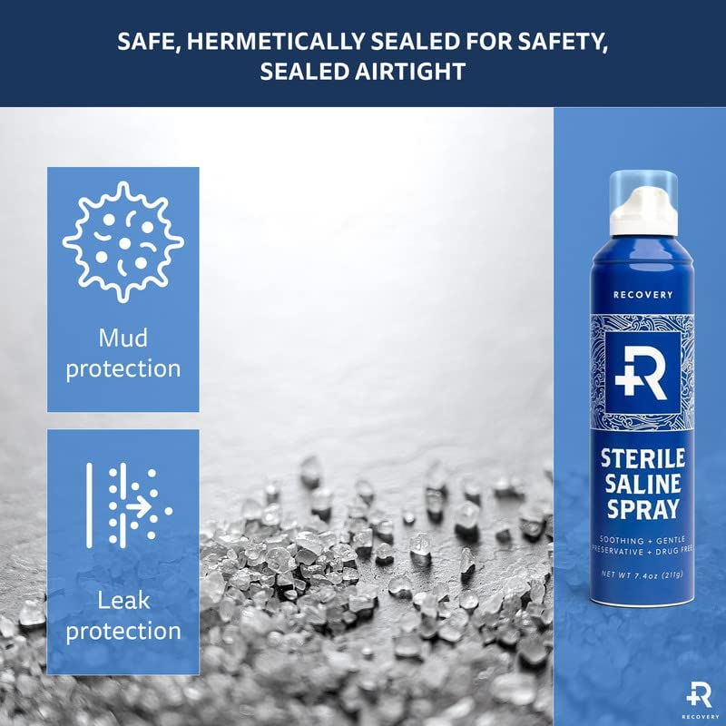 Recovery Aftercare saline piercing spray preservative-free formula label detail