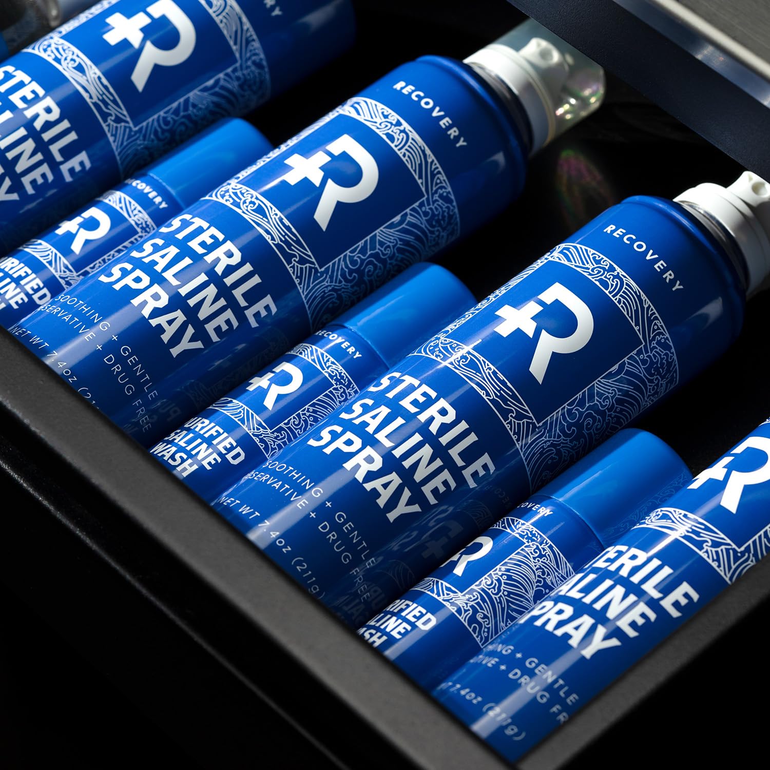 Recovery Aftercare saline piercing spray nose piercing close-up showing gentle cleansing