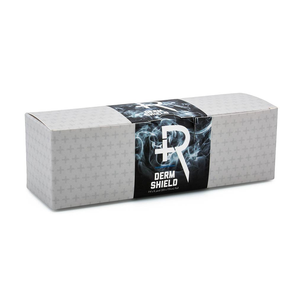 Recovery Derm Shield 7.9x8yd sheet provides full-coverage healing for larger tattoos.