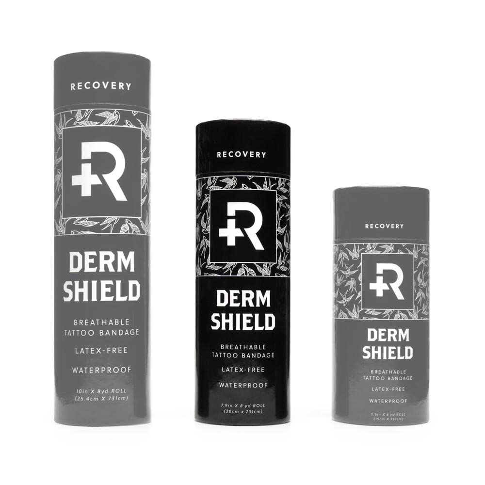 Recovery Derm Shield roll-out demonstrates easy-to-apply waterproof tattoo protection.