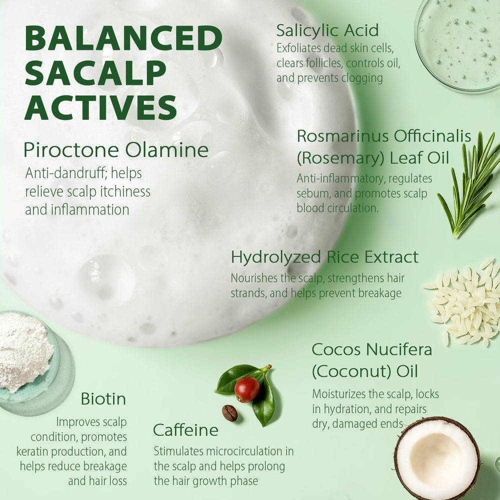 Rosemary extract drop highlights natural soothing ingredients