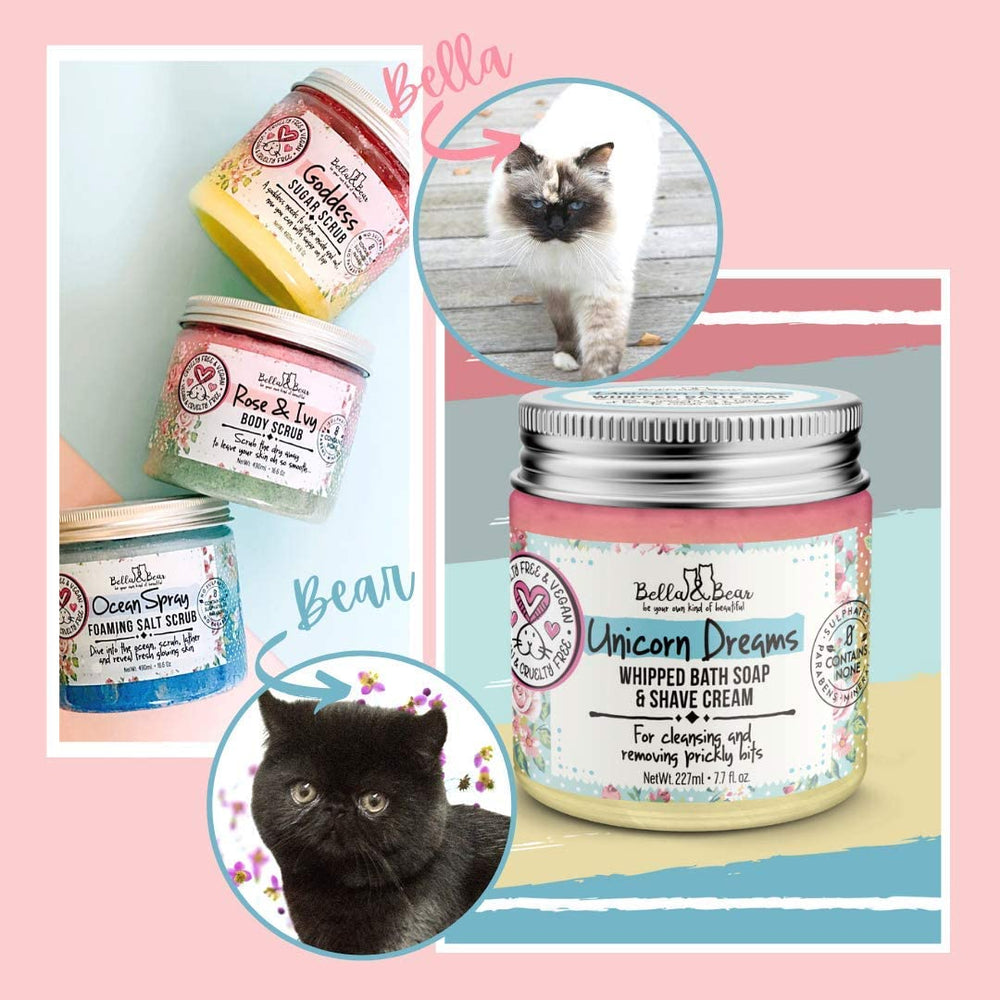 Recycled plastic packaging underscores Bella & Bear’s eco-friendly approach.