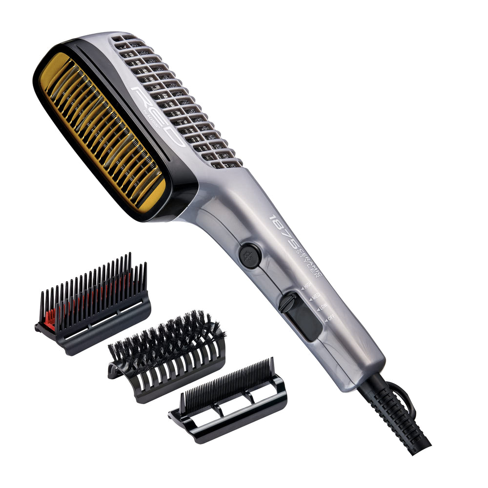 Red by Kiss 1875 Ceramic Ionic Hair Styler with detangler Pik enables smooth detangling during styling