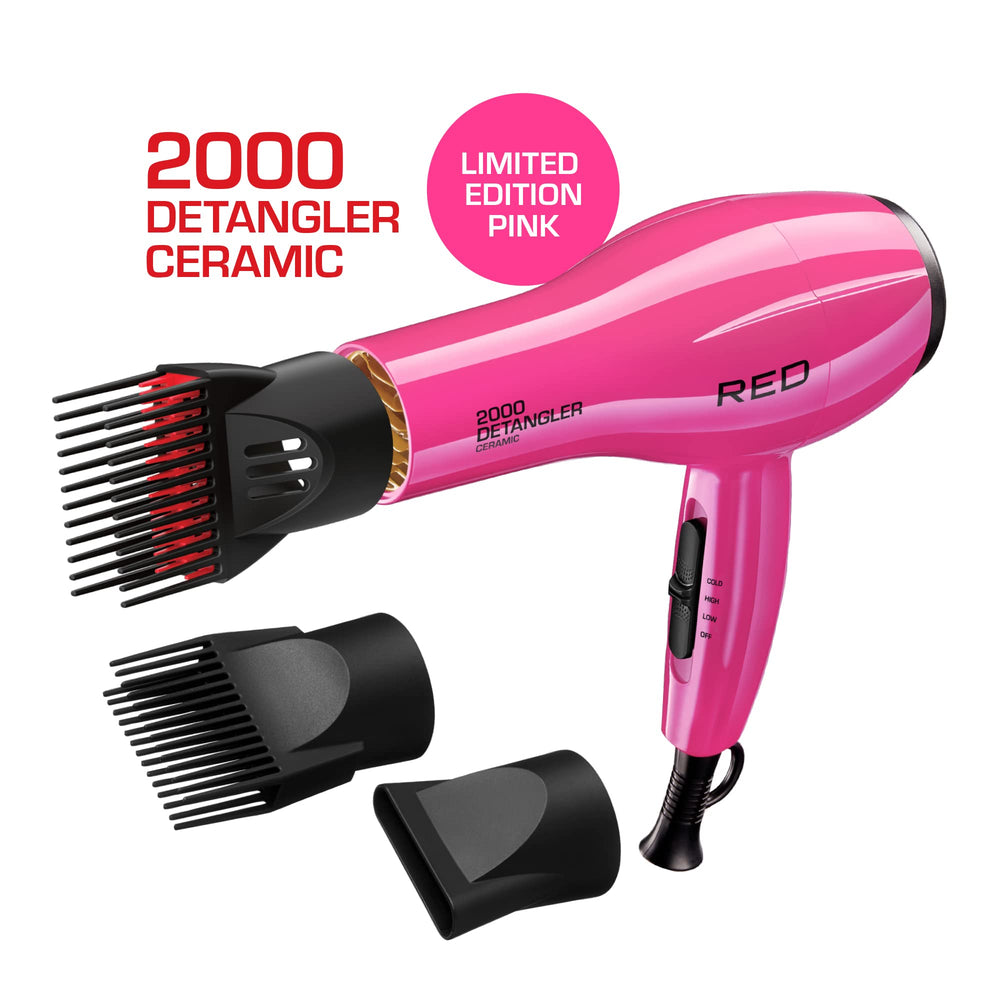 RED by KISS 2000 ceramic dryer side view showing compact design
