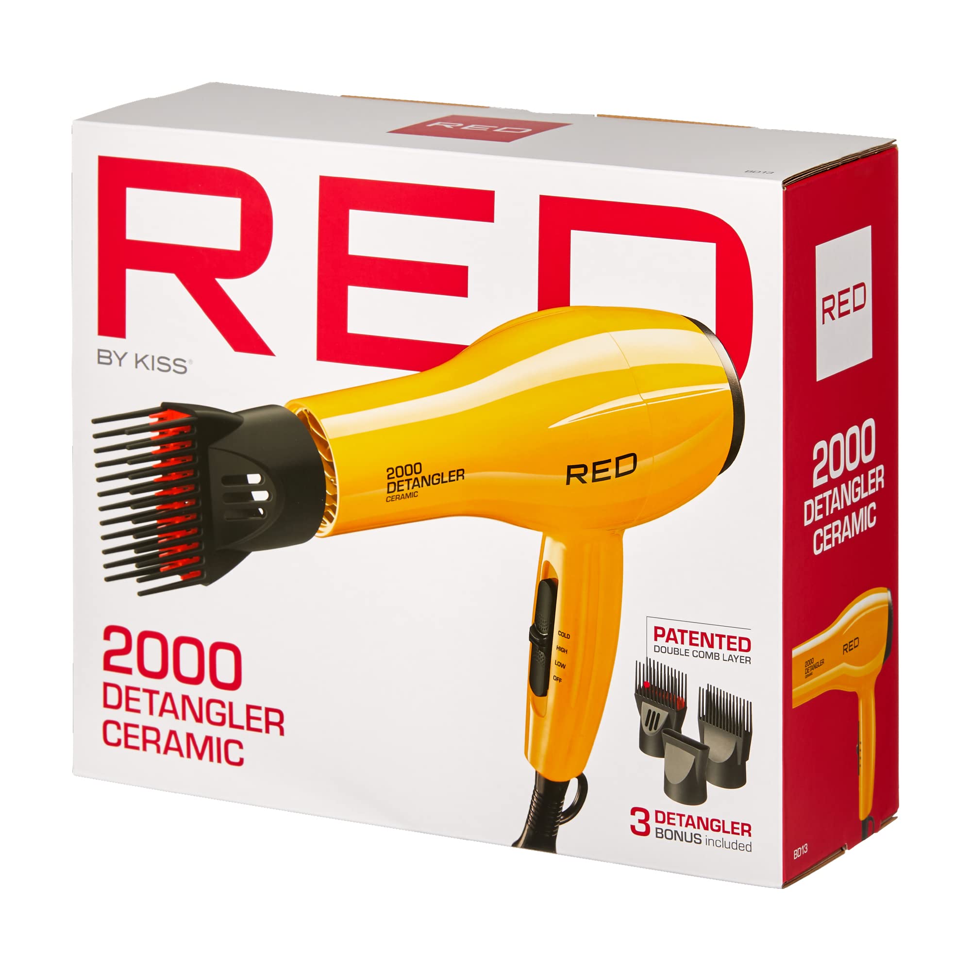 Red by Kiss 2000 Yellow dryer adds vibrant styling to your routine.