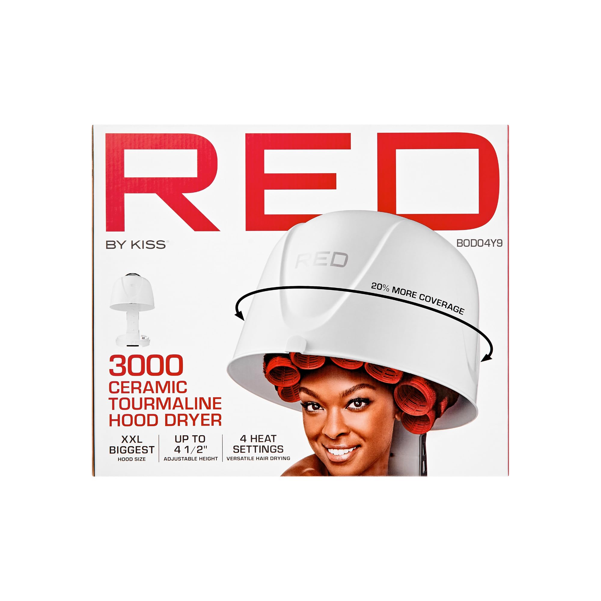 Red by Kiss 3000 compact-design adds portability for home salon use.