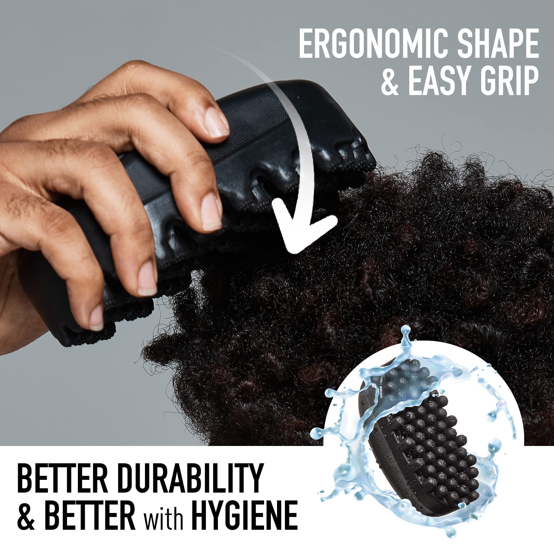Red by Kiss Bow Wow X Twist King curved-dense brush shapes Afro curls smoothly