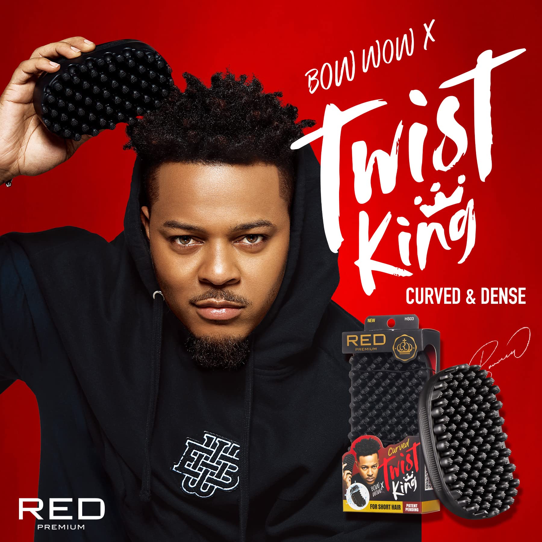 Red by Kiss Bow Wow X Twist King ergonomic-handle provides comfortable, precise control