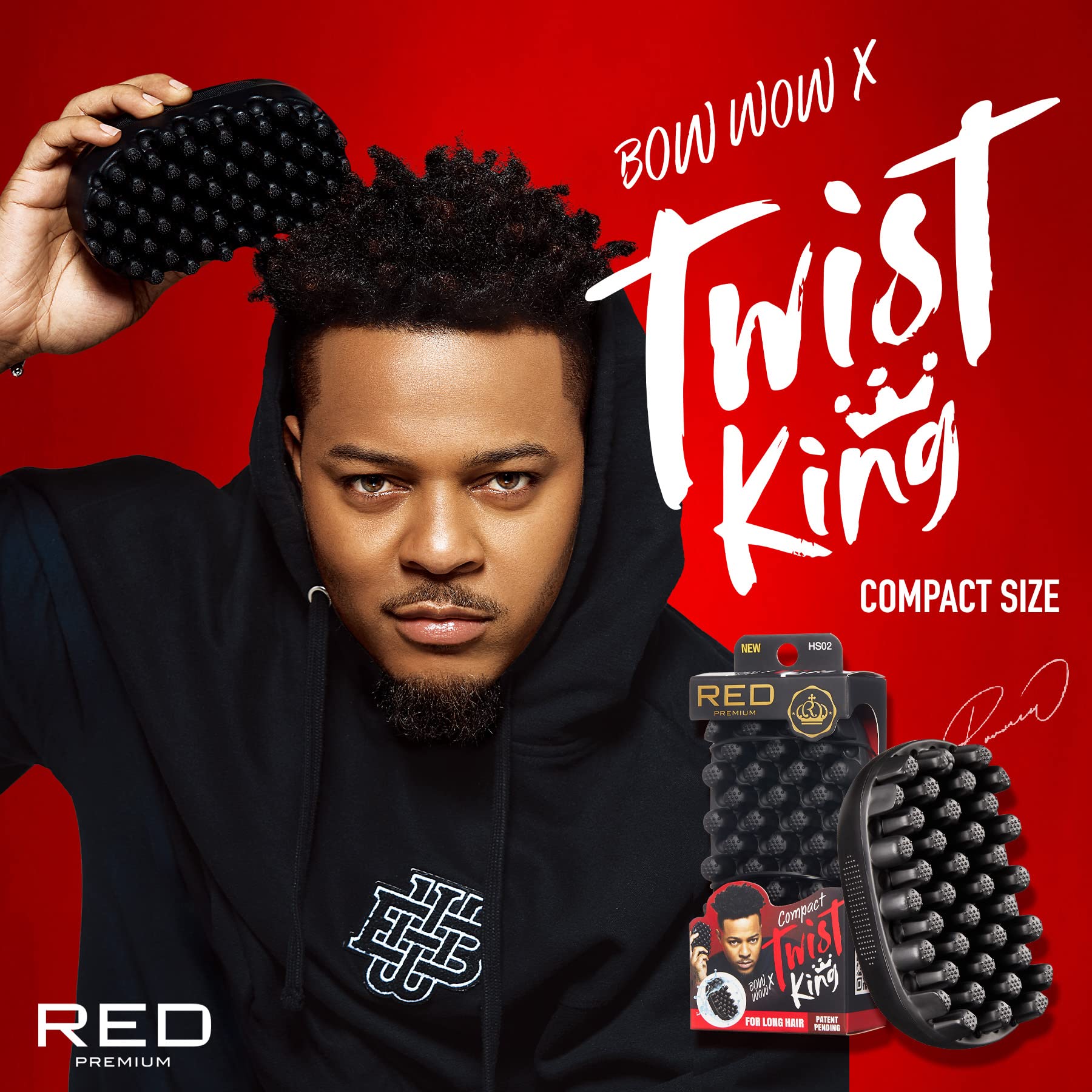 Red by Kiss Bow Wow X Twist King Mini ideal for Afro curls styling