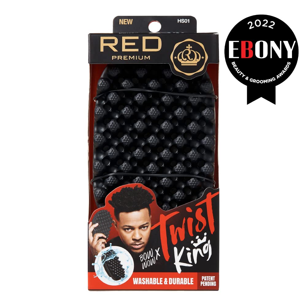 Red by Kiss BowWow Twist King in hand demonstrates comfortable grip for Afro curls.