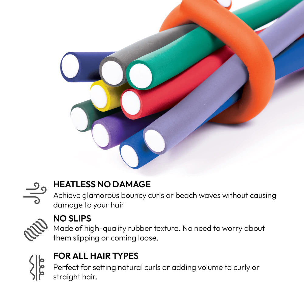 Red by Kiss Flexi Rods no-slip-design preventing slipping during wear