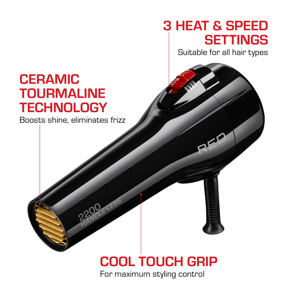 RED by Kiss comb attachment in action detangling and smoothing for sleek results.