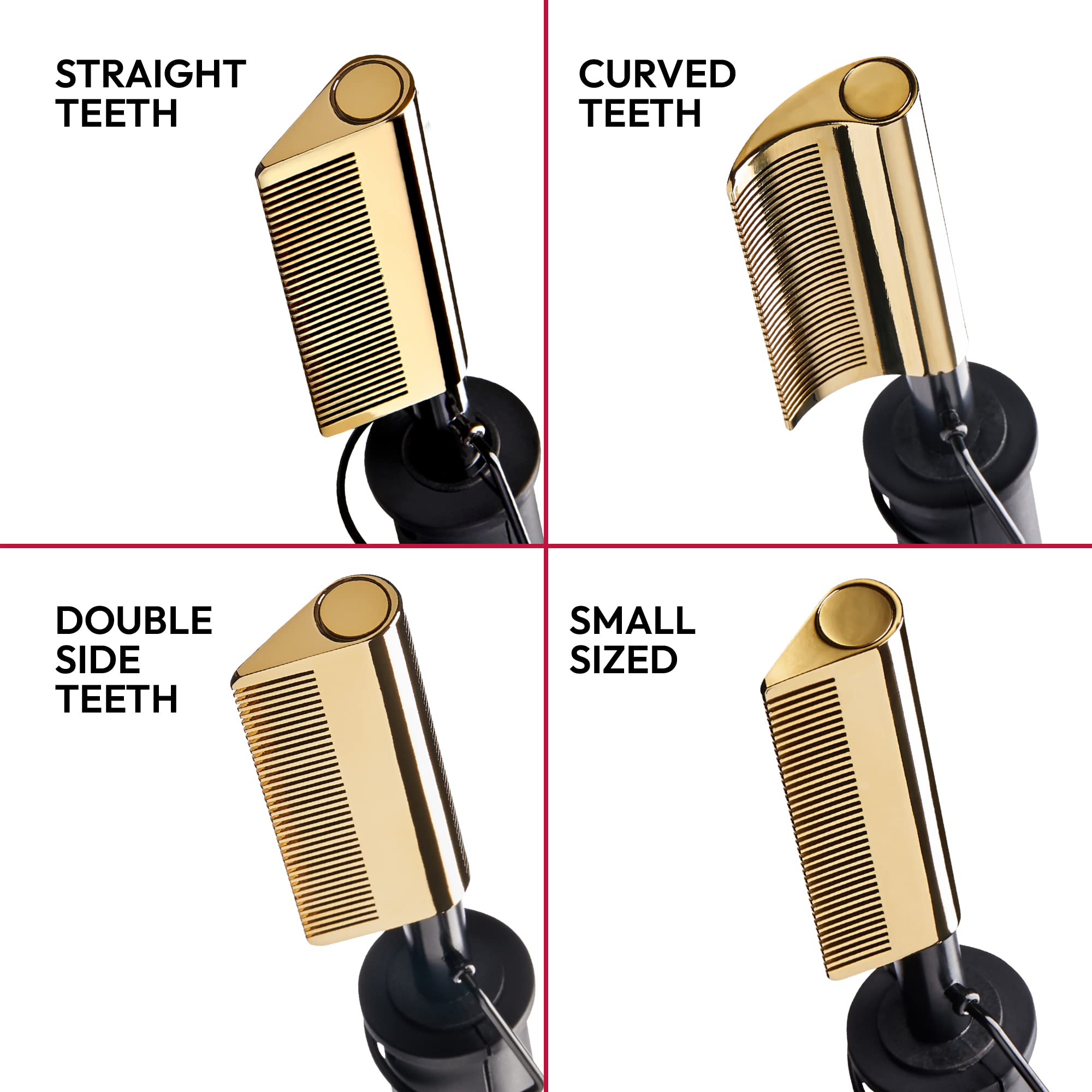 Red by Kiss hot comb curling-and-straightening versatility for sleek results
