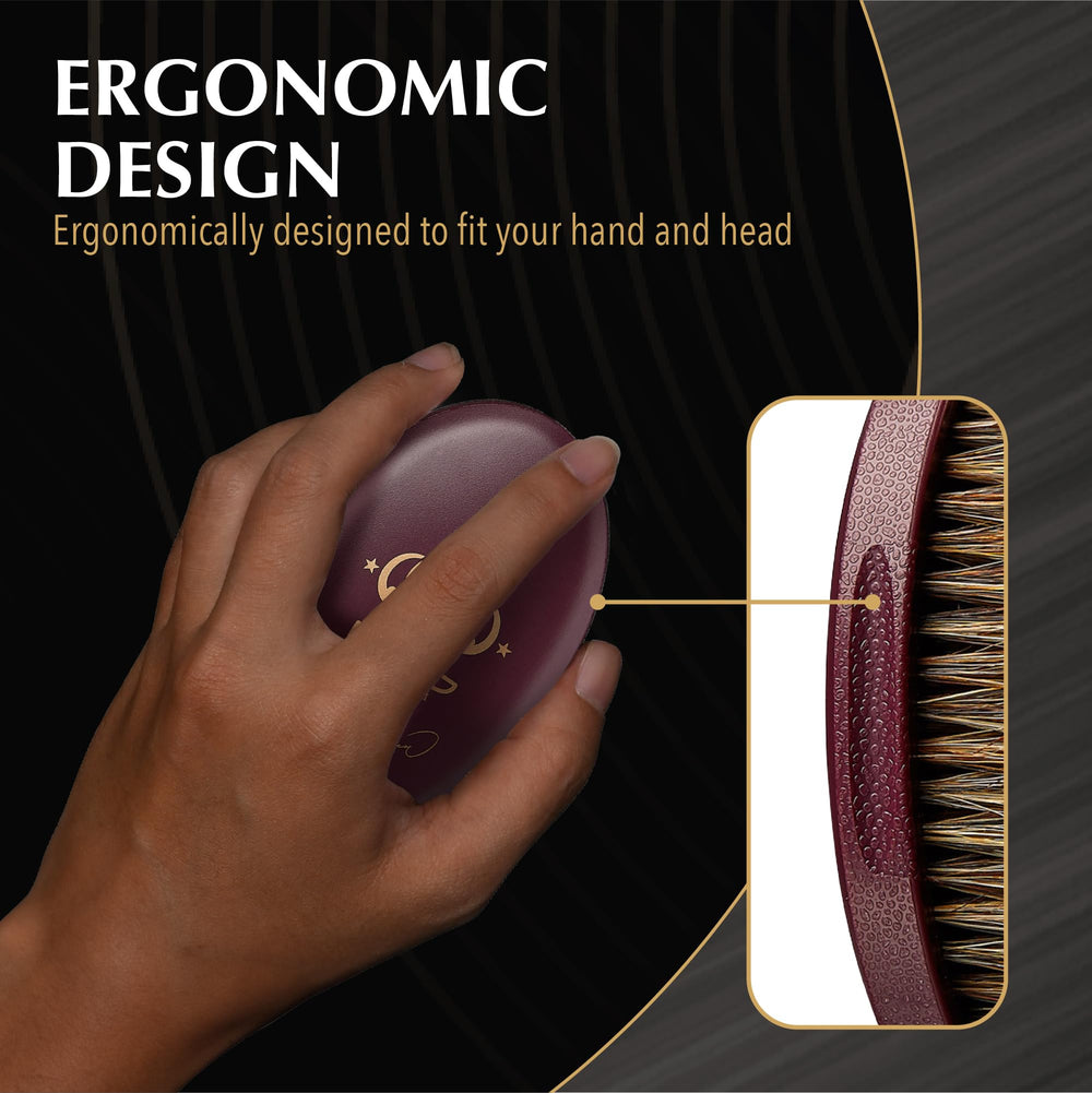 Red by Kiss Pocket Wave Bow Wow palm-size brush fits easily in hand