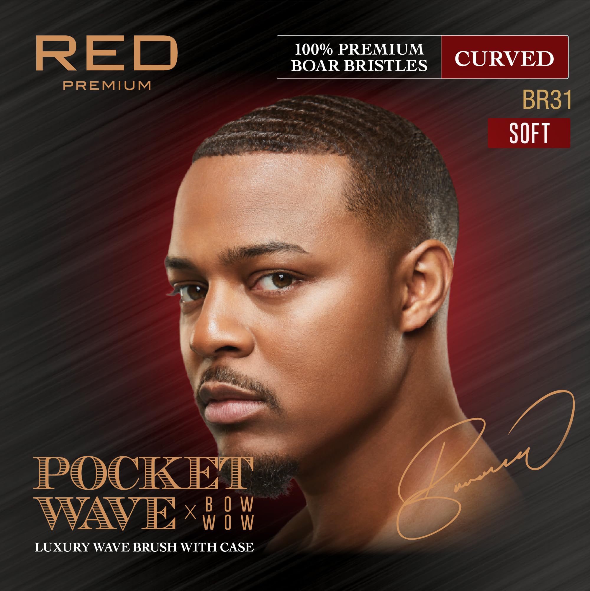 Red by Kiss Pocket Wave Bow Wow travel cover inside case shown
