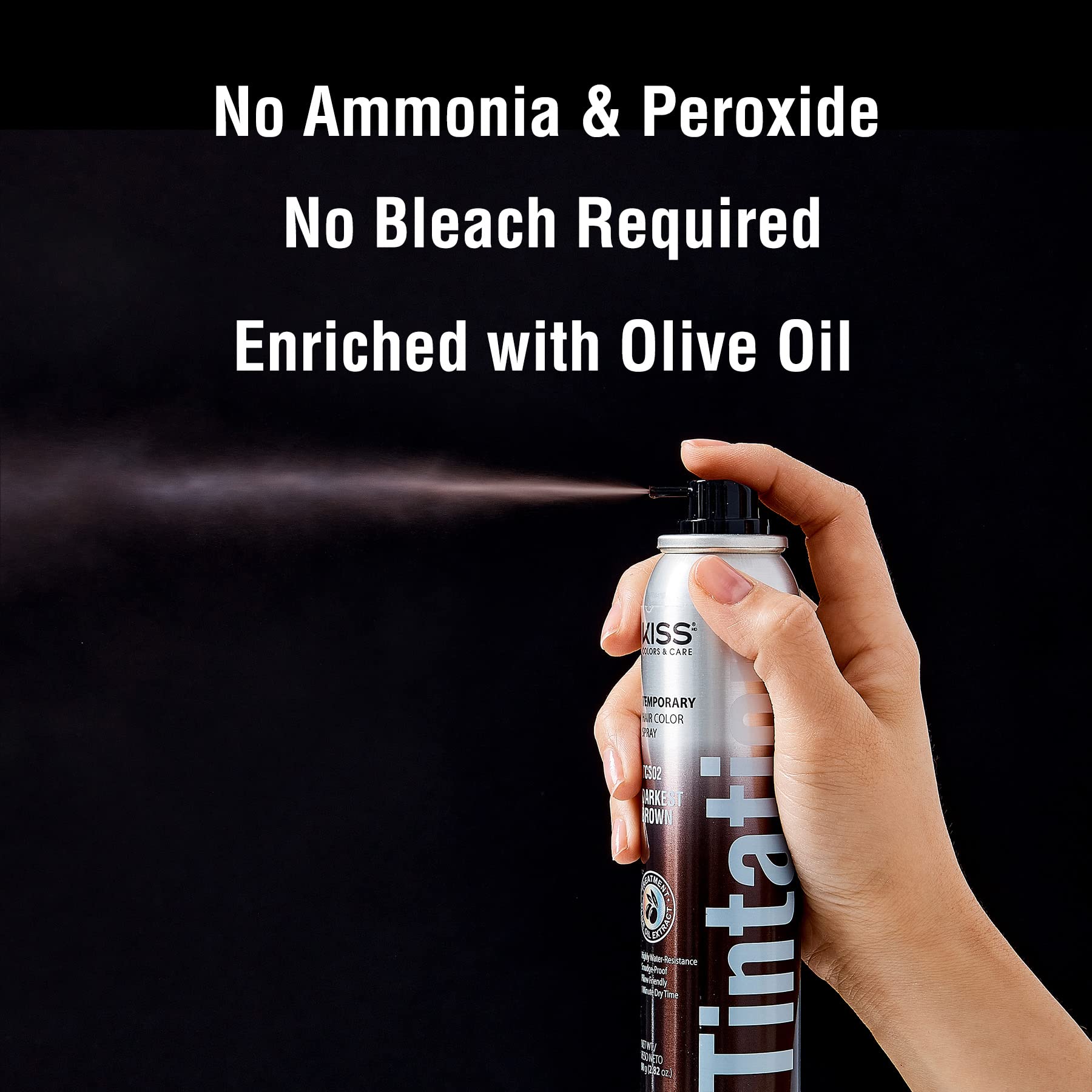 Red by Kiss Tintation quick-dry spray dries in one minute for convenience