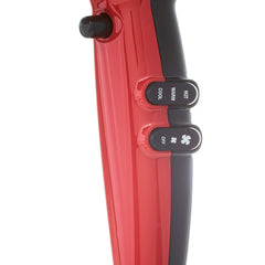 Red by Kiss Tourmaline Ceramic 2200 PRO dryer cool shot ready for setting curls