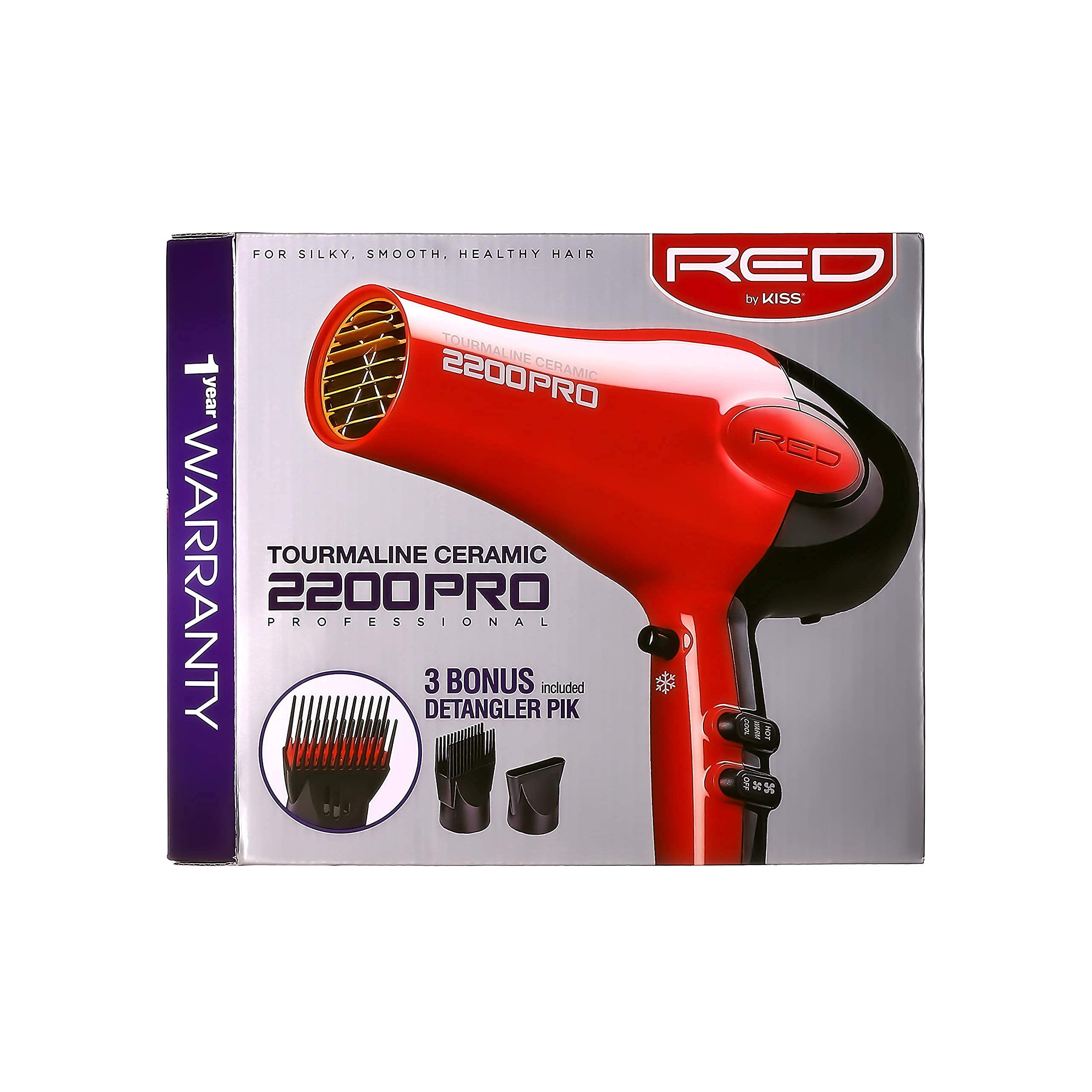 Red by Kiss Tourmaline Ceramic 2200 PRO dryer safety features for peace of mind