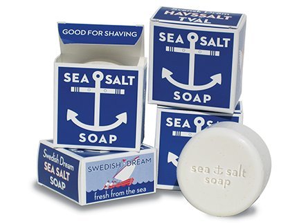Red Co Swedish Dream Sea Salt Bath Soap bar for an invigorting shower with mineral-rich formula.