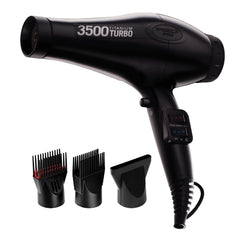 Red Pro Hair Dryer 3500W turbo titanium motor for fast salon-grade drying.