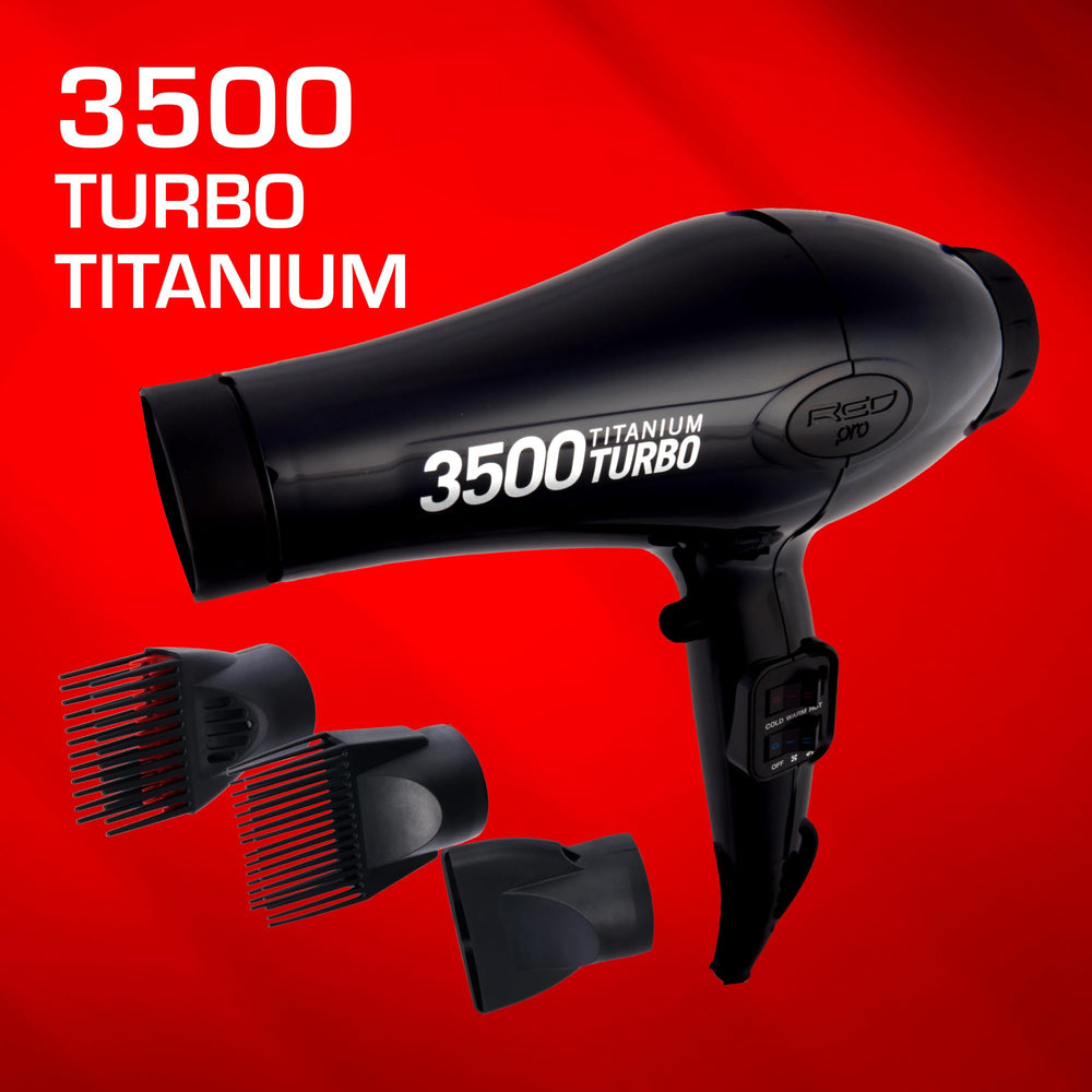 Red Pro air concentrator attachment for precise styling and focused airflow.