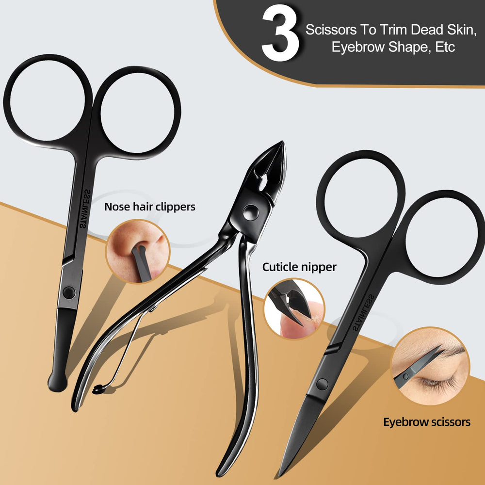 RedFlow travel-friendly manicure kit compact 6.2x4.7 inch set for on-the-go grooming