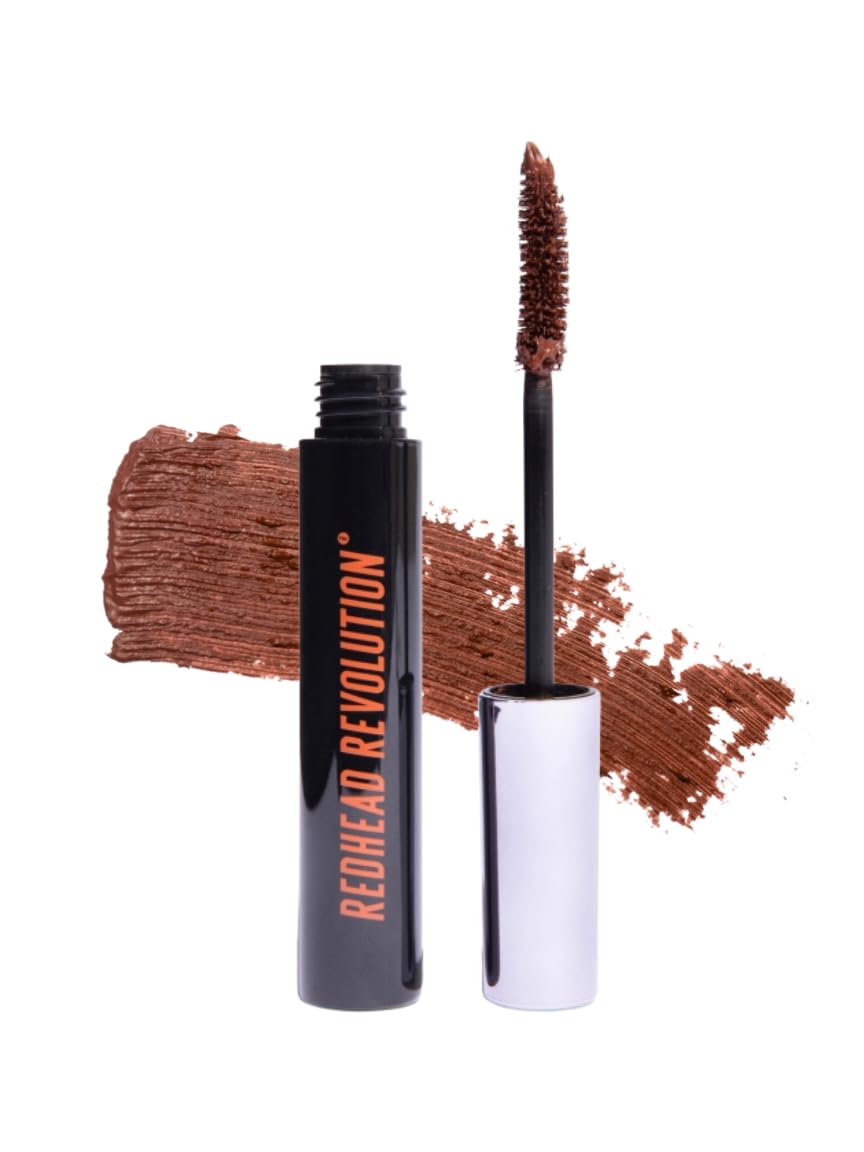 Redhead Revolution Gingerlash bottle close-up showing vegan reddish-brown shade for redheads.