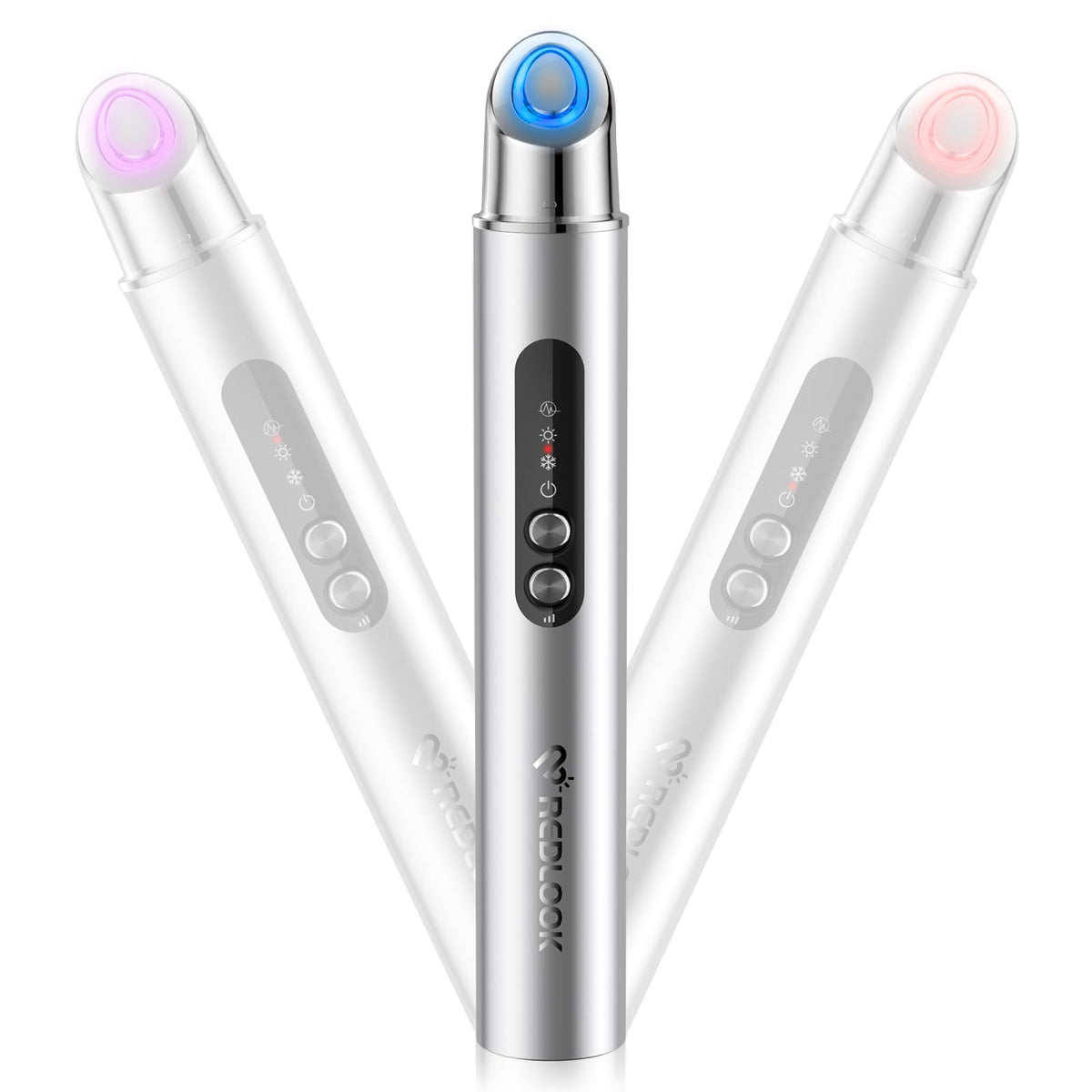 REDLOOK Depuffing Wand heat mode for gentle warming and serum absorption.