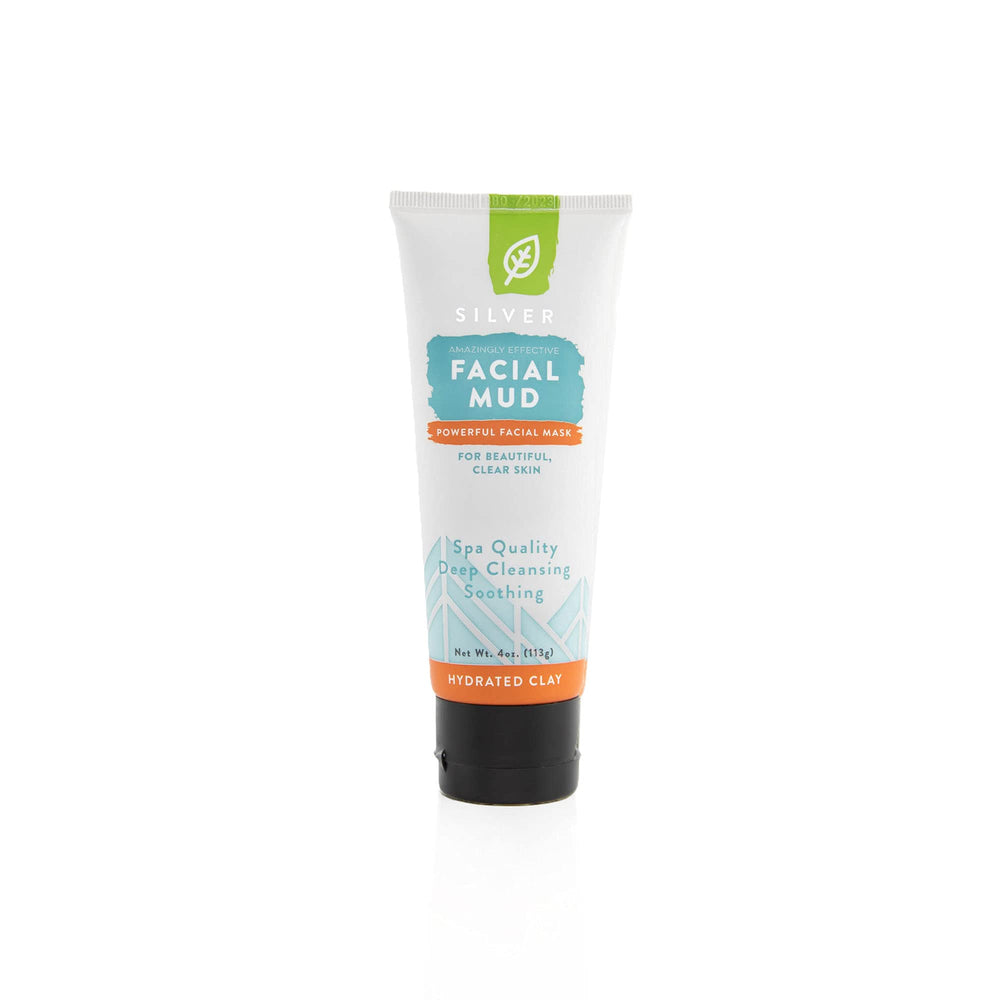 Redmond Bentonite clay facial mud mask tube close-up for a gentle detox cleanse.