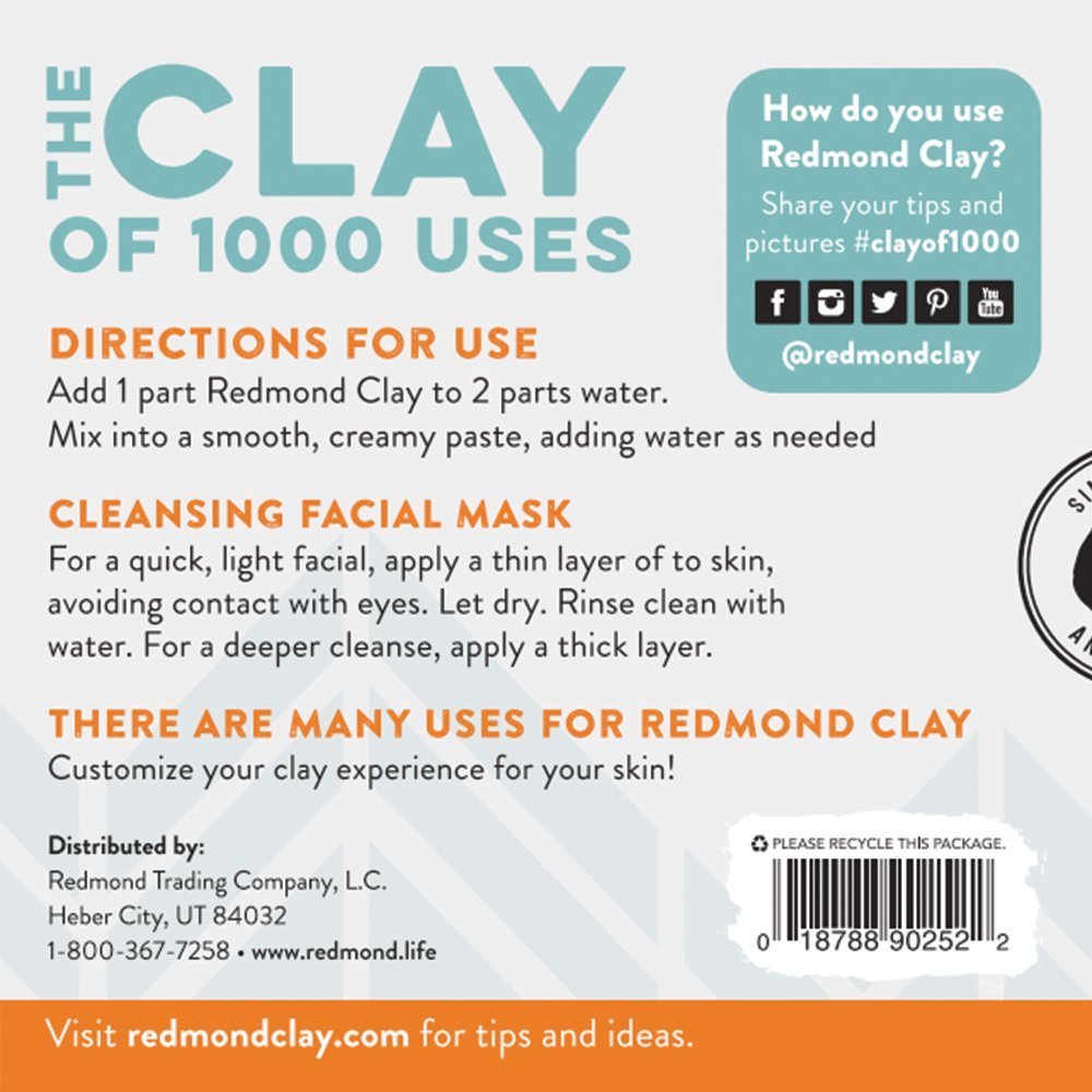 Redmond Clay mineral-rich formula supports detox and nourishment for healthy-looking skin.