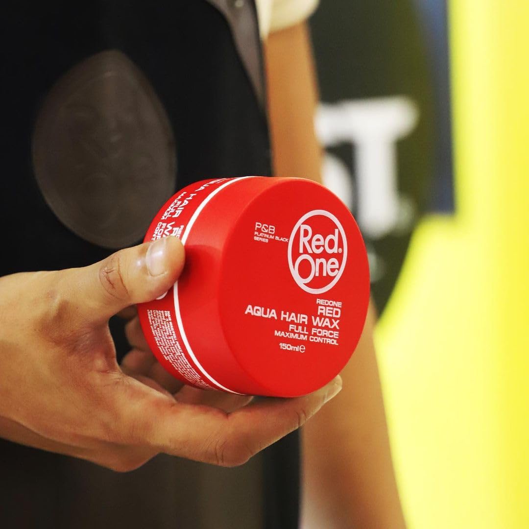 RedOne Aqua Hair Wax hands-styling demonstrates easy application for quick, creative looks.