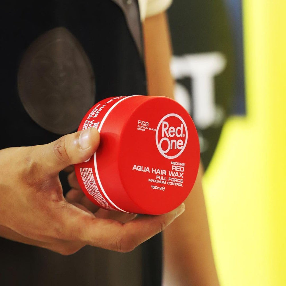 RedOne Aqua Hair Wax hands-styling demonstrates easy application for quick, creative looks.