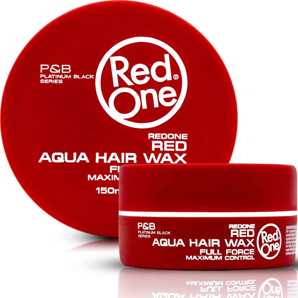 RedOne Aqua Hair Wax water-soluble formula shown during rinse.