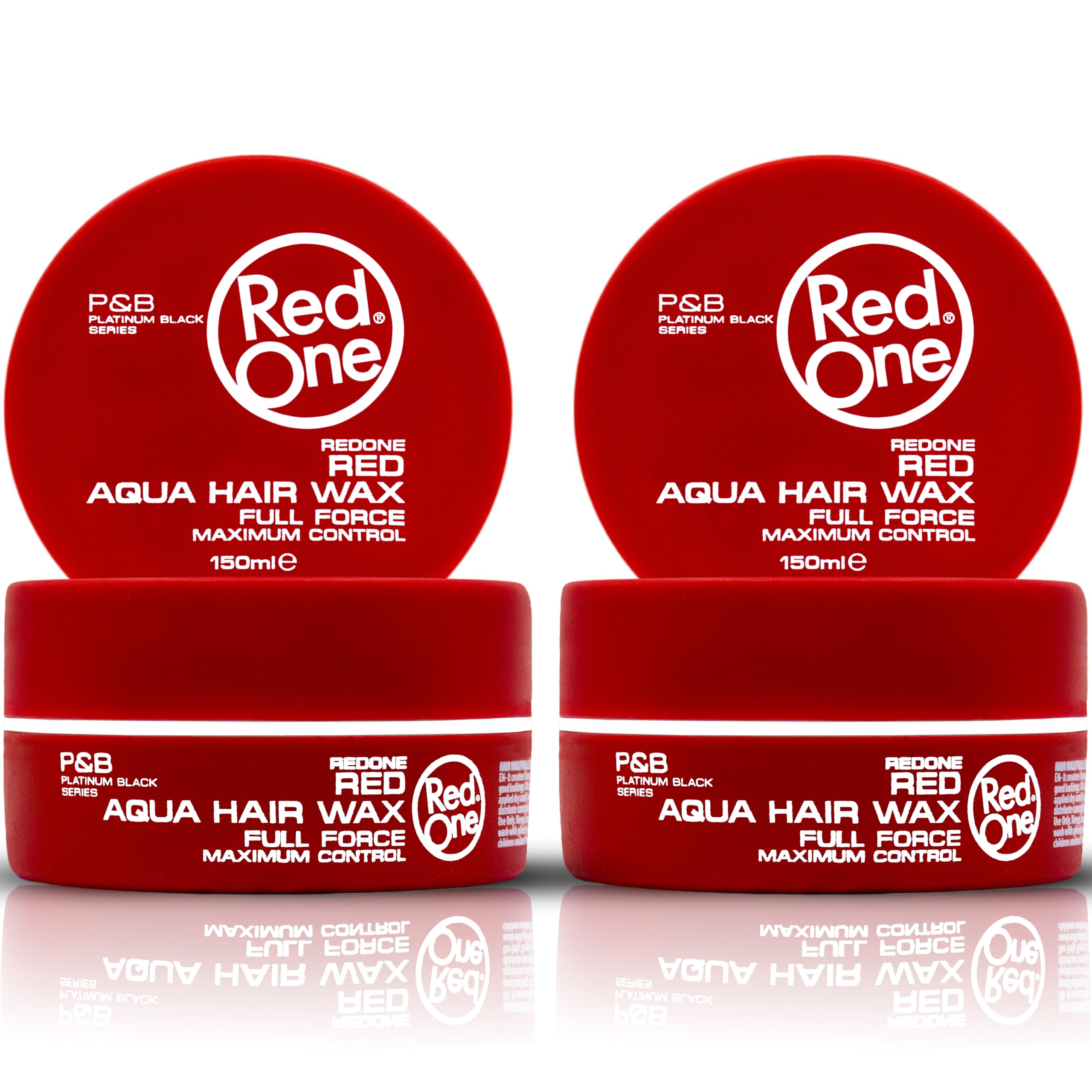 Redone Hair Wax Red strong hold jar closeup for precise all-day styling control.